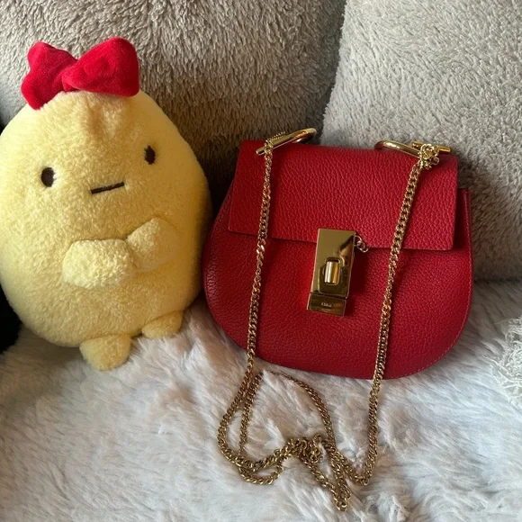 Chloé red mini Drew crossbody bag - Picture 3 of 16